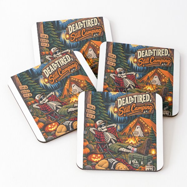 Item preview, Dead Tired Still Camping Funny Halloween Camper designed and sold by wecrea.