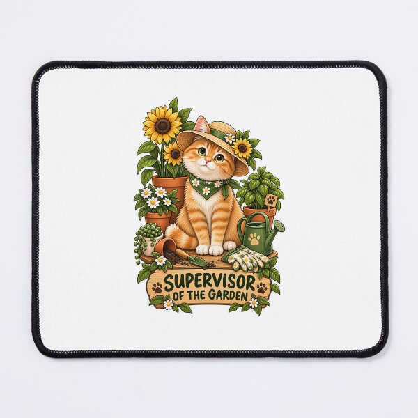 Item preview, Supervisor Of The Garden Funny Cat Gardening Gift Design designed and sold by Rod & Retriever.