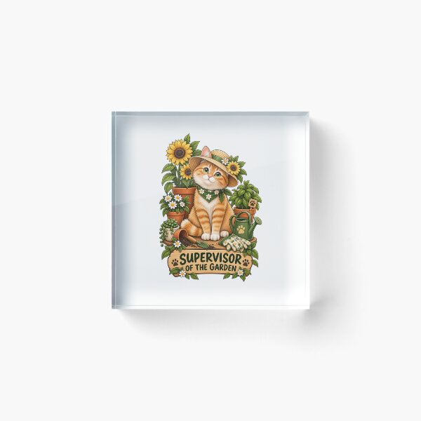 Item preview, Supervisor Of The Garden Funny Cat Gardening Gift Design designed and sold by Rod & Retriever.