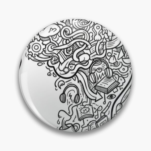 Item preview, Messy Mind Doodle Art - Overthinking Creative Chaos Funny Typography T-Shirt Design designed and sold by BS Creations.