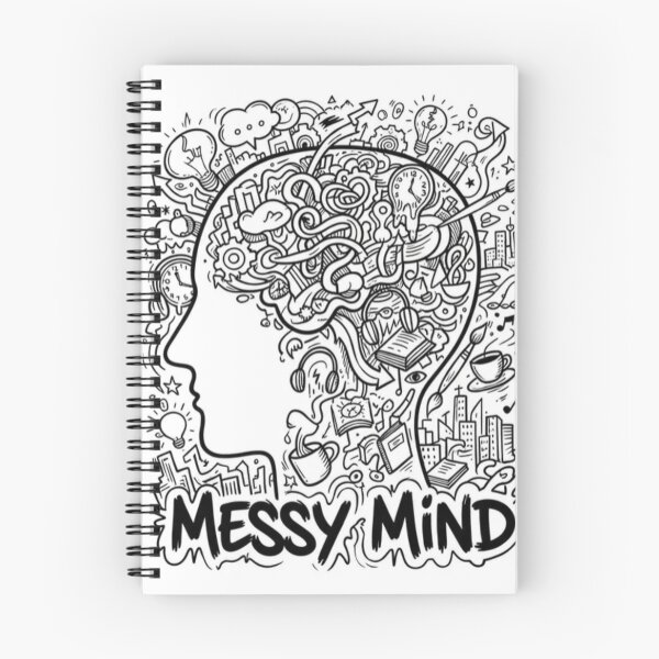 Item preview, Messy Mind Doodle Art - Overthinking Creative Chaos Funny Typography T-Shirt Design designed and sold by BS Creations.