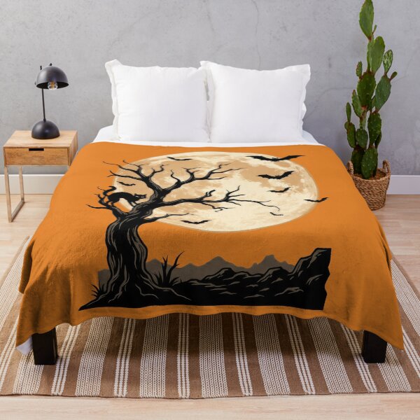 Item preview, Spooky Halloween Night Silhouette - Cat, Bats, and Full Moon designed and sold by TontikDesign.