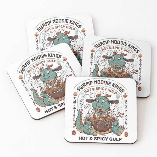 Item preview, Swamp Noodle Kings – Hot and Spicy Ramen Monster Badge designed and sold by @SHINTOSARTSTORE.