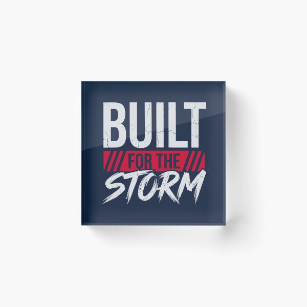 Item preview, Built For The Storm (Blood Red) - Gritty Motivational Workout & Resilience Quote designed and sold by RetroNeon.