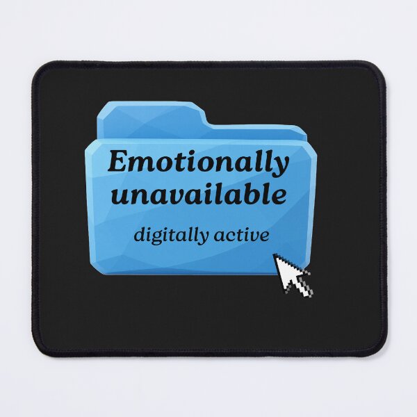 Item preview, Emotionally Unavailable & Digitally Active - Dark Academia Existential Dread Sarcastic Tee designed and sold by NinaCorner.