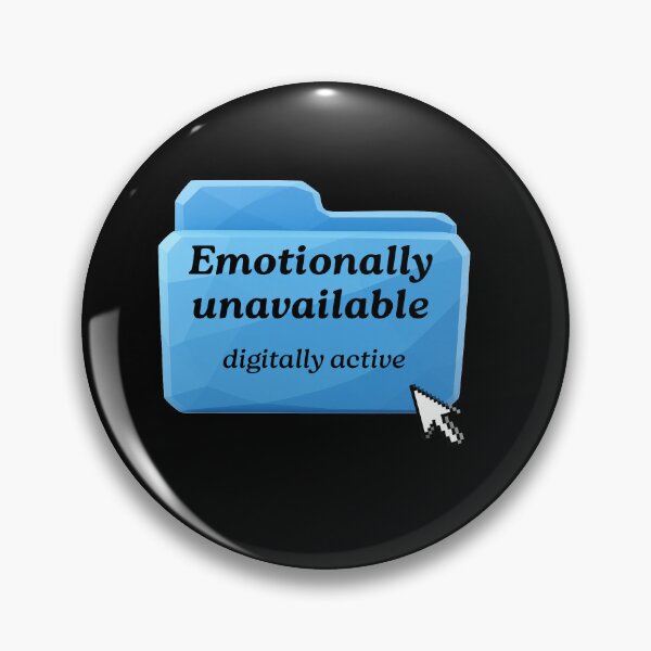 Item preview, Emotionally Unavailable & Digitally Active - Dark Academia Existential Dread Sarcastic Tee designed and sold by NinaCorner.