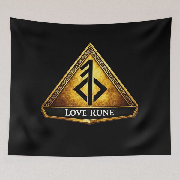 Aperçu de l'œuvre RUNE DE L'AMOUR — Symbole viking de passion et de connexion créée et vendue par Warrior’s Path.