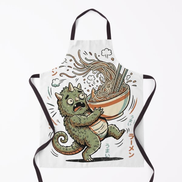 Item preview, Panicked Kaiju – Funny Ramen Monster Illustration designed and sold by @SHINTOSARTSTORE.