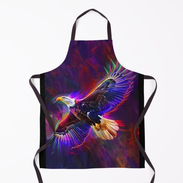 Item preview, Neon Eagle Flying Cosmic Synthwave Art designed and sold by NeonRealmsStudio.