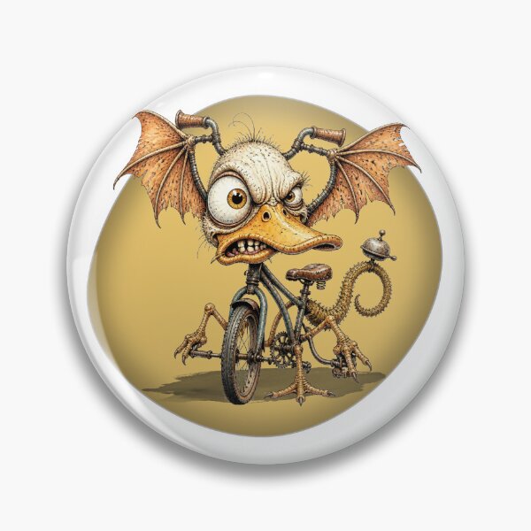 Item preview, Dragon Winged Duck Rides Rusty Bicycle Through Chaos designed and sold by Wilcox PhotoArt.