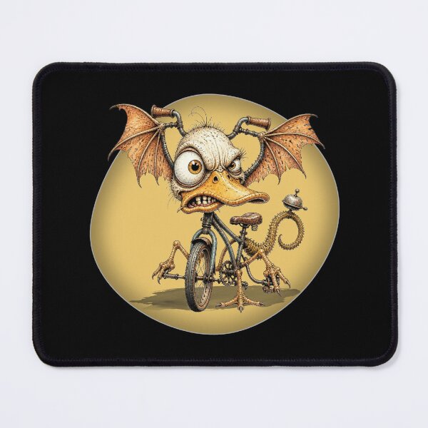 Item preview, Dragon Winged Duck Rides Rusty Bicycle Through Chaos designed and sold by Wilcox PhotoArt.