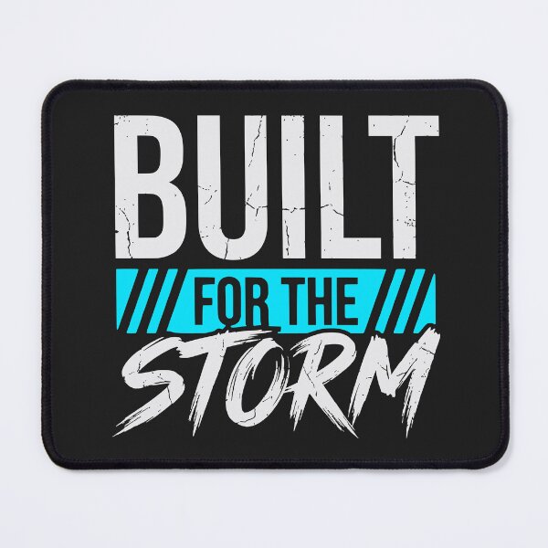 Item preview, Built For The Storm (Arctic Cyan) - Gritty Motivational Workout & Resilience Quote designed and sold by RetroNeon.