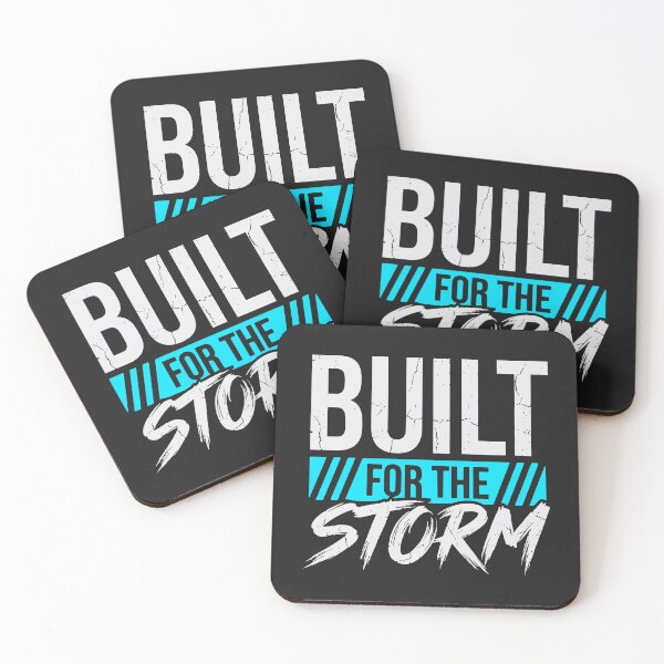 Item preview, Built For The Storm (Arctic Cyan) - Gritty Motivational Workout & Resilience Quote designed and sold by RetroNeon.