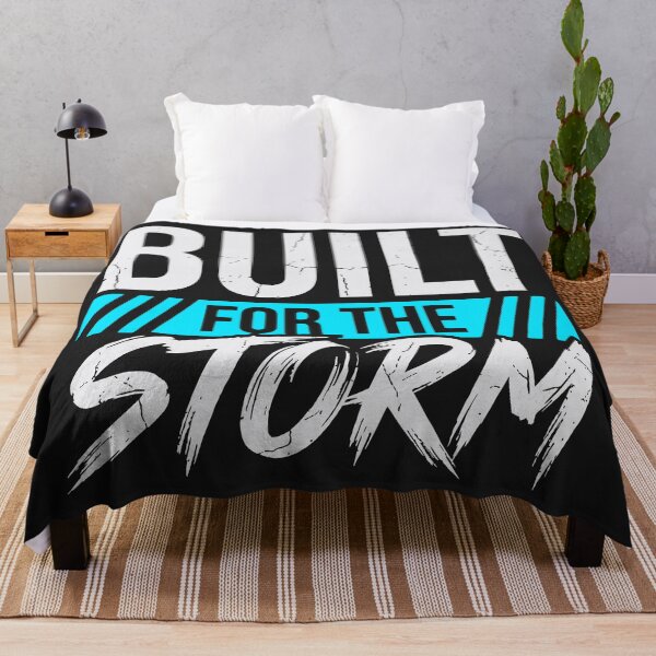 Item preview, Built For The Storm (Arctic Cyan) - Gritty Motivational Workout & Resilience Quote designed and sold by RetroNeon.