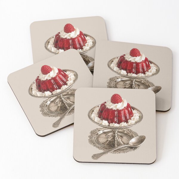 Item preview, Raspberry Gelatin Cake. Vintage Aesthetic. Jelly Mold. designed and sold by CoCoArt-Ua.