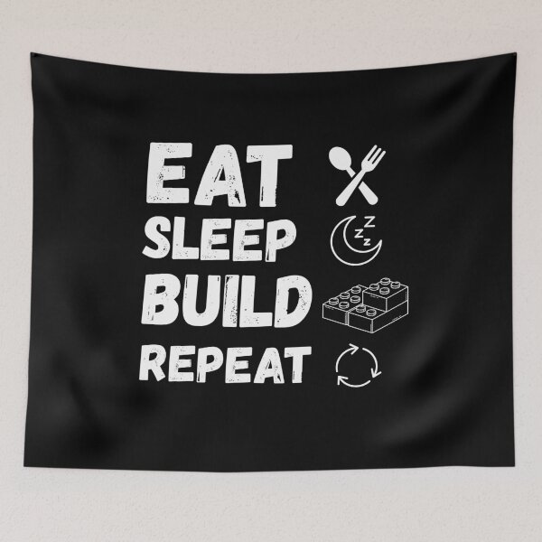 Item preview, Eat Sleep Build Repeat Building Bricks Blocks Family Matching  designed and sold by AmeliaShirts.
