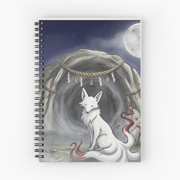 Item preview, Sacred White Kitsune Nine Tailed Fox Cave Moon designed and sold by WithoutBorders4.