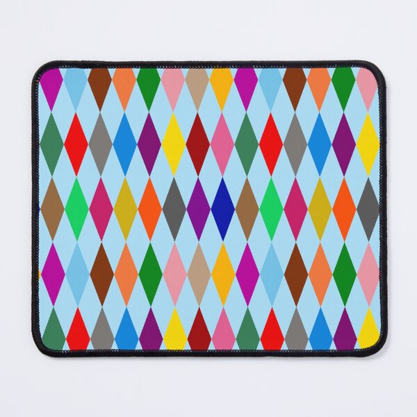 Item preview, Colorful Harlequin Diamonds Design Light Blue  designed and sold by PatternTitan.