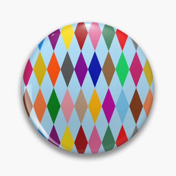 Item preview, Colorful Harlequin Diamonds Design Light Blue  designed and sold by PatternTitan.
