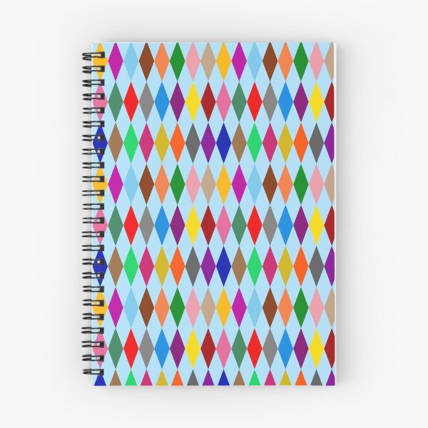 Item preview, Colorful Harlequin Diamonds Design Light Blue  designed and sold by PatternTitan.