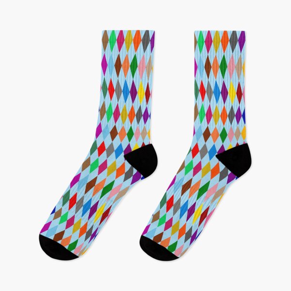 Item preview, Colorful Harlequin Diamonds Design Light Blue  designed and sold by PatternTitan.