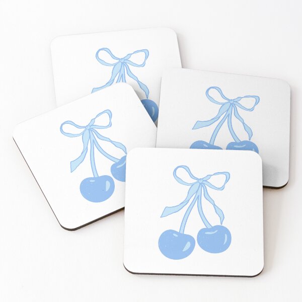 Item preview, Blue cherries with bow. Coquette. designed and sold by CoCoArt-Ua.