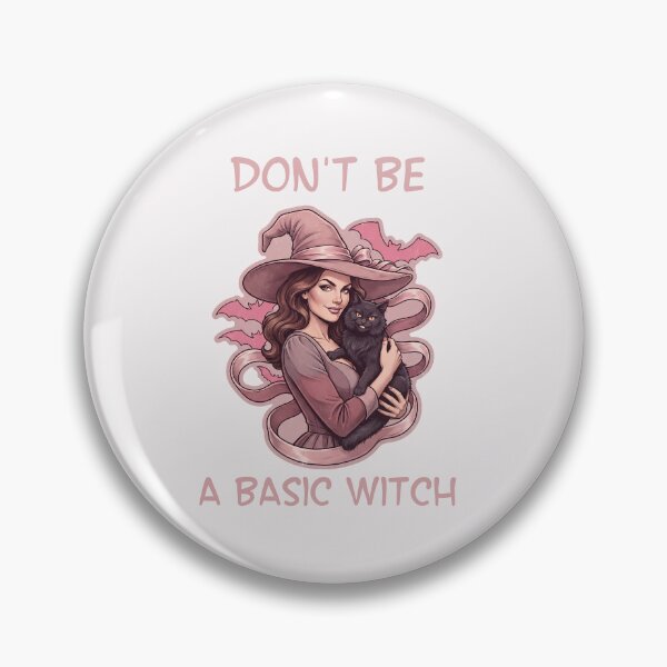 Item preview, Pinkoween Don't Be A Basic Witch with Black Cat designed and sold by MythicCotton.