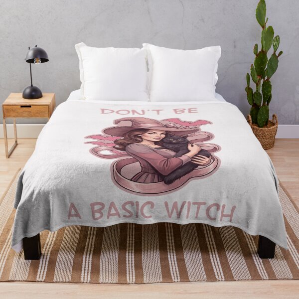 Item preview, Pinkoween Don't Be A Basic Witch with Black Cat designed and sold by MythicCotton.