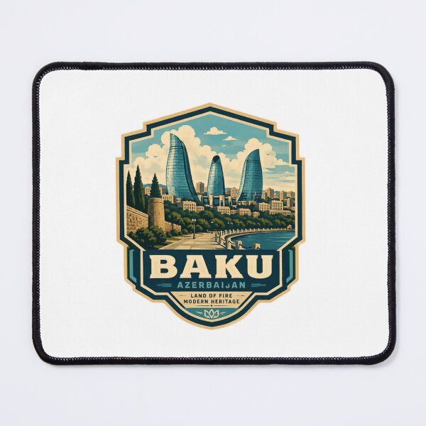 Item preview, Baku Azerbaijan Land Of Fire Modern Heritage City Travel Souvenir designed and sold by Simsimah26Parks.