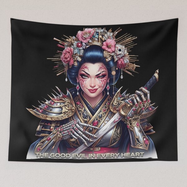 Item preview, Geisha Sword Pauldrons Rubies Peonies designed and sold by Voodoo Store Paranormal Collections.