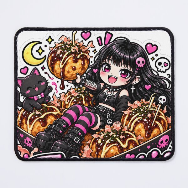 Item preview, Goth Food Gremlin Loves Takoyaki designed and sold by AnnekeJordaan.