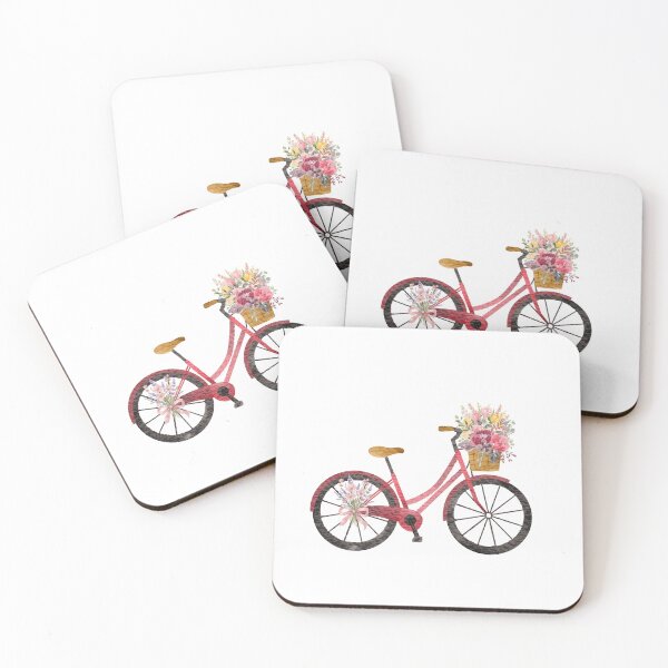 Item preview, Vintage Lavender Bicycle with Spring Flowers Art designed and sold by     Sela Art .