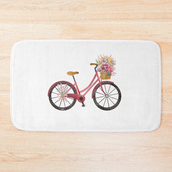 Item preview, Vintage Lavender Bicycle with Spring Flowers Art designed and sold by     Sela Art .