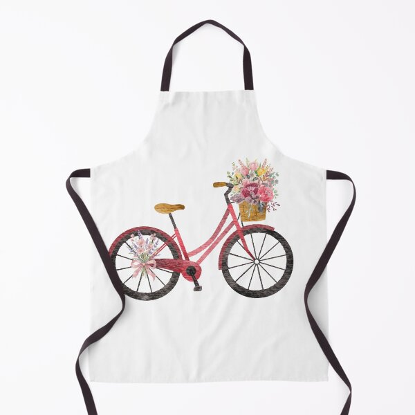 Artikelvorschau, Vintage-Fahrrad in Lavendel mit Frühlingsblumen-Motiv entworfen und verkauft von Sela Art .