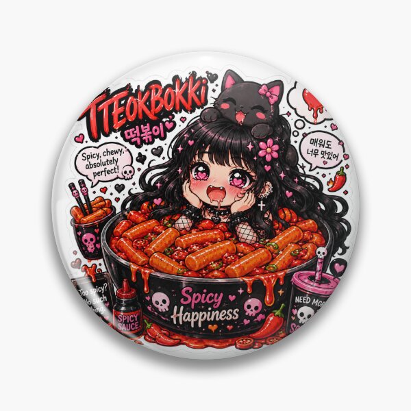 Item preview, Goth Food Gremlin Loves Tteokbokki designed and sold by AnnekeJordaan.