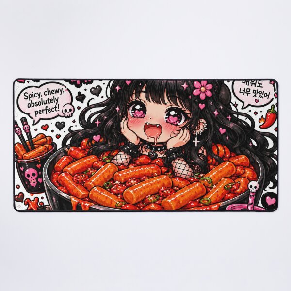 Item preview, Goth Food Gremlin Loves Tteokbokki designed and sold by AnnekeJordaan.