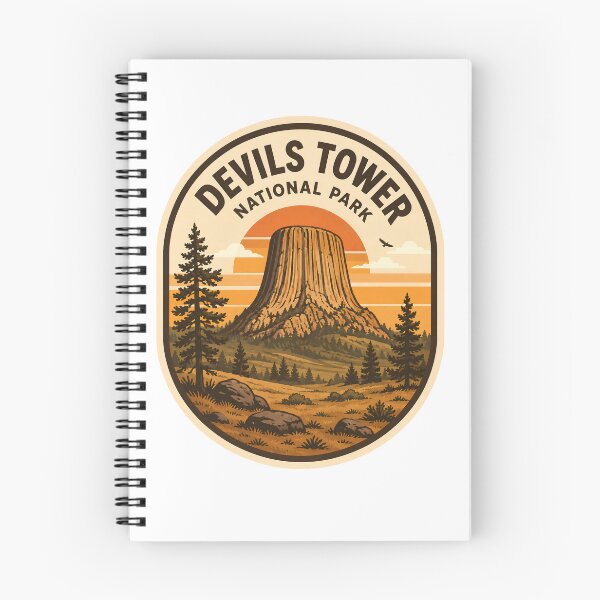 Item preview, Devils Tower National Monument Wyoming Vintage Retro Travel Patch designed and sold by LittleArij.
