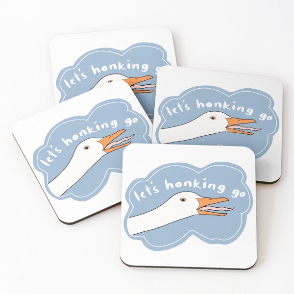Item preview, Goose “Let’s honking go”, blue w white text designed and sold by Shnuch.