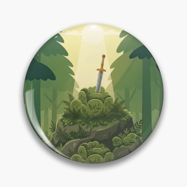 Item preview, Sword In The Stone Forest Illustration designed and sold by WithoutBorders4.