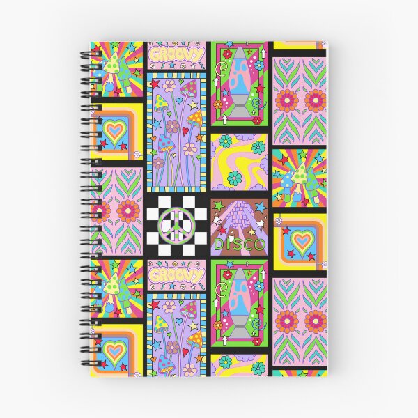 Item preview, Cute Flower Power Retro Psychedelic Patchwork Montage designed and sold by kitschandkawaii.
