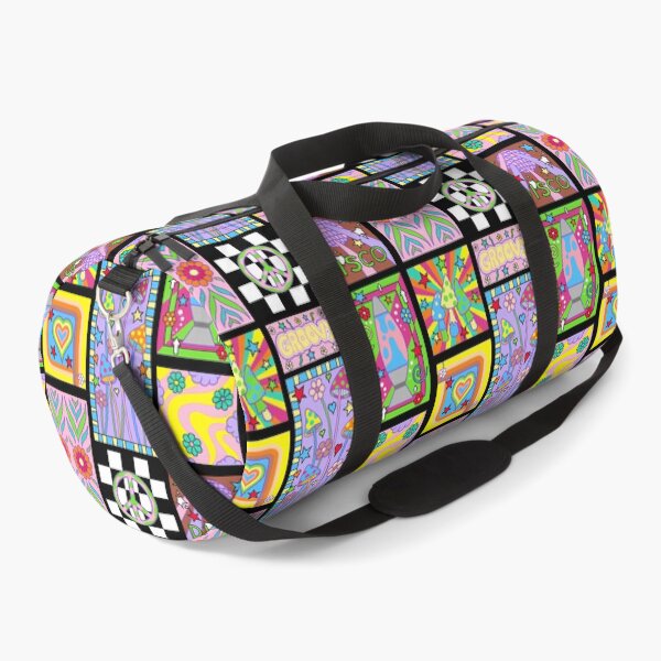 Item preview, Cute Flower Power Retro Psychedelic Patchwork Montage designed and sold by kitschandkawaii.