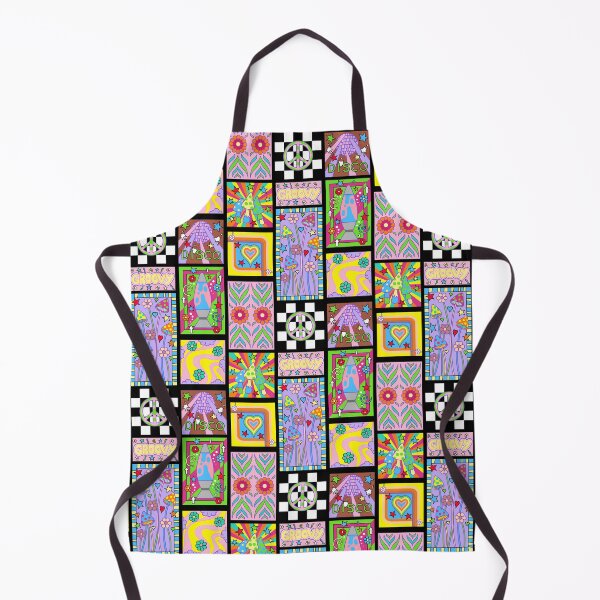 Item preview, Cute Flower Power Retro Psychedelic Patchwork Montage designed and sold by kitschandkawaii.