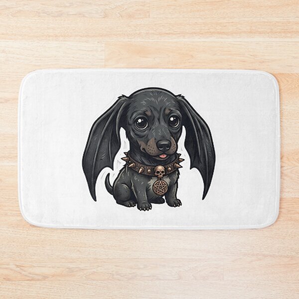 Item preview, Gothic Dachshund Dog with Bat Wings designed and sold by BetweenForms.