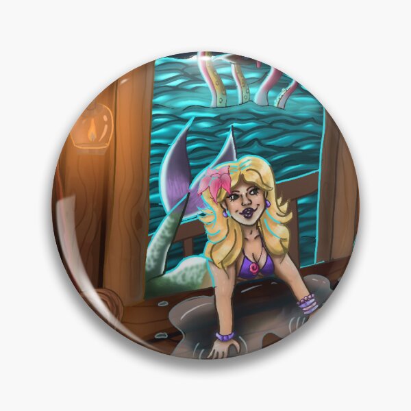 Item preview, Mermaid Arriving at the Sea Tavern – Fantasy Mermaid Art designed and sold by TheMossAndMermaid.