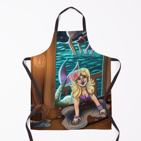 Item preview, Mermaid Arriving at the Sea Tavern – Fantasy Mermaid Art designed and sold by TheMossAndMermaid.