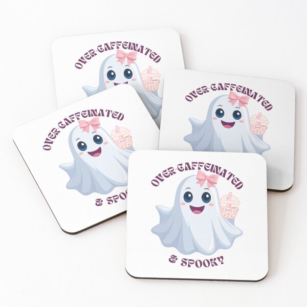 Item preview, Over-Caffeinated & Spooky Cute Pastel Ghost designed and sold by nexelora.