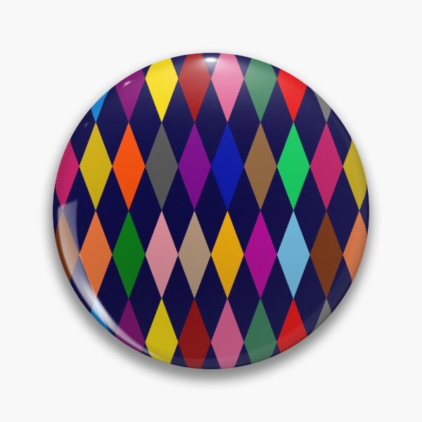 Item preview, Colorful Harlequin Diamonds Design Navy Blue  designed and sold by PatternTitan.