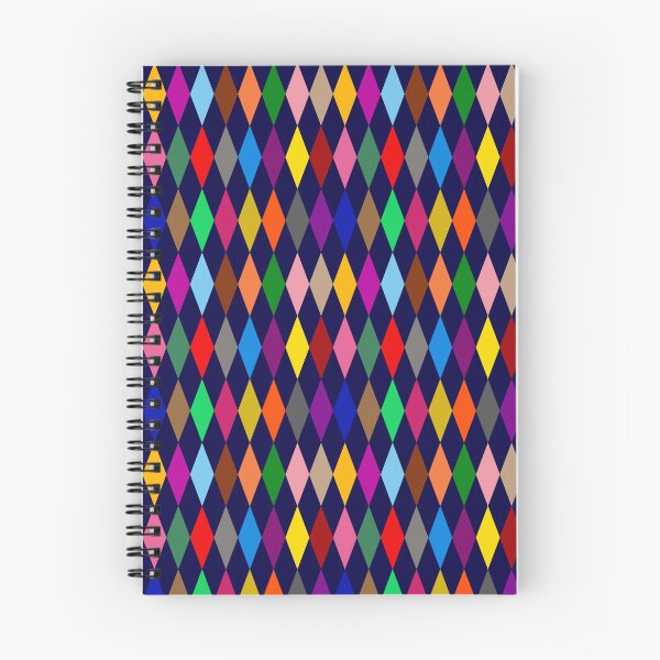 Item preview, Colorful Harlequin Diamonds Design Navy Blue  designed and sold by PatternTitan.
