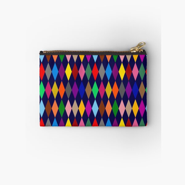 Item preview, Colorful Harlequin Diamonds Design Navy Blue  designed and sold by PatternTitan.