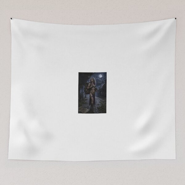 Item preview, Wanderlust Girl in Moonlit Train Station designed and sold by CathryneDelamort.